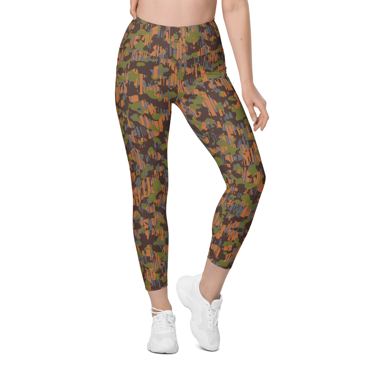Savannah Fall 5 high-waisted pocket leggings, front view.