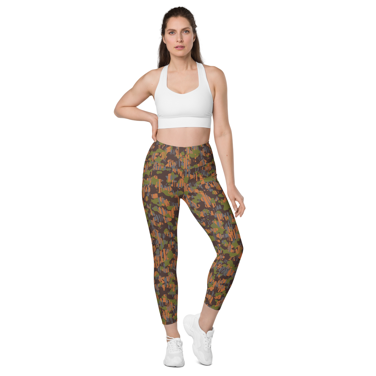 Savannah Fall 5 high-waisted pocket leggings, straight-front view.