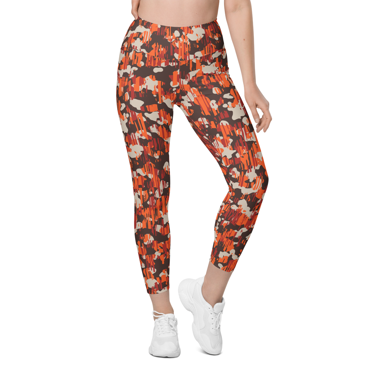 Savannah Fall 7 high-waisted pocket leggings, front view.