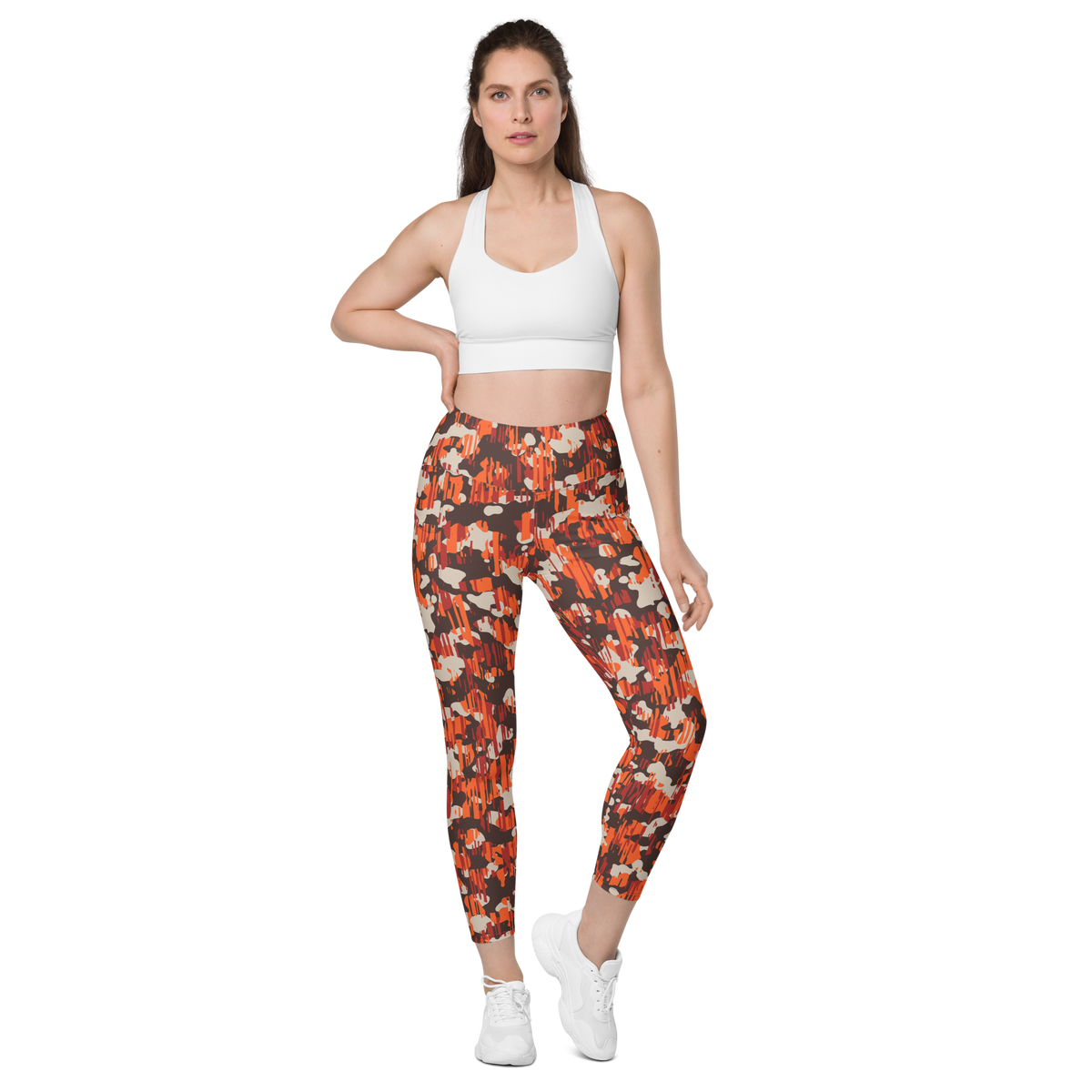 Savannah Fall 7 high-waisted pocket leggings, straight-front view.