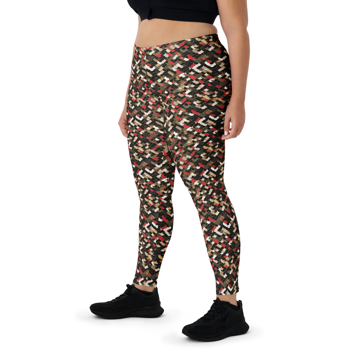 Scale Scarfhold 1 mid-rise comfort leggings, oversize-fit front view.