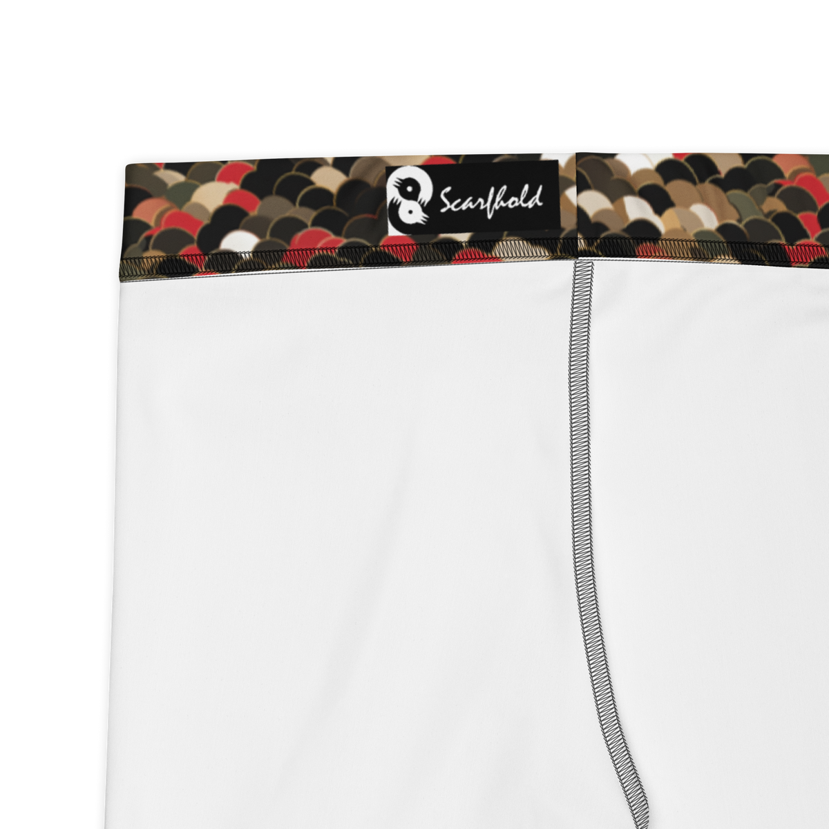 Scale Scarfhold 1 mid-rise comfort leggings, fabric and construction details.