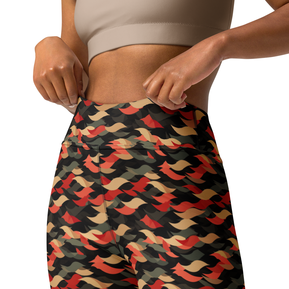 Scale Scarfhold Palette 1 high-waisted yoga leggings, waistband and construction detail.