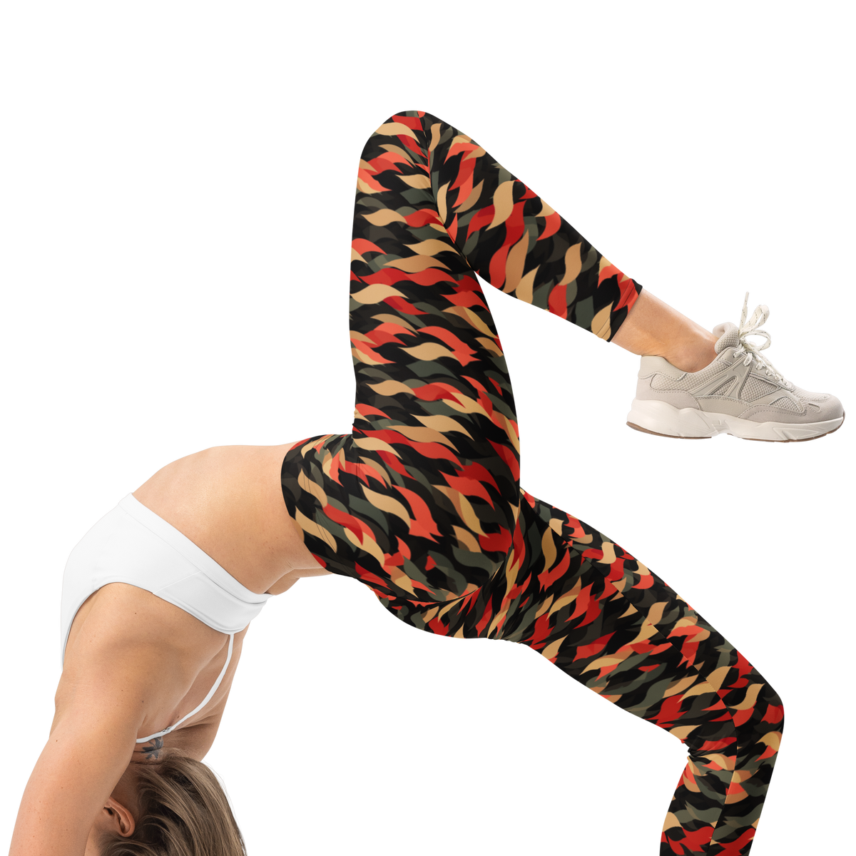 Scale Scarfhold 1 Large-Scale mid-rise comfort leggings, right-side view.