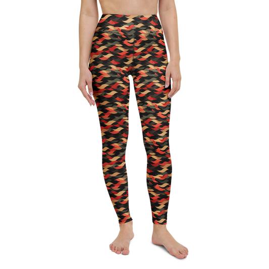 Scale · Scarfhold Palette · 1 high-waisted yoga leggings, straight front view, barefoot.