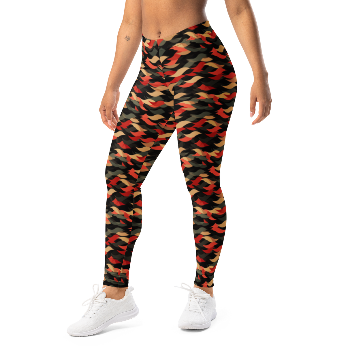 Scale · Scarfhold Palette · 1 mid-rise everyday leggings, left-front view.