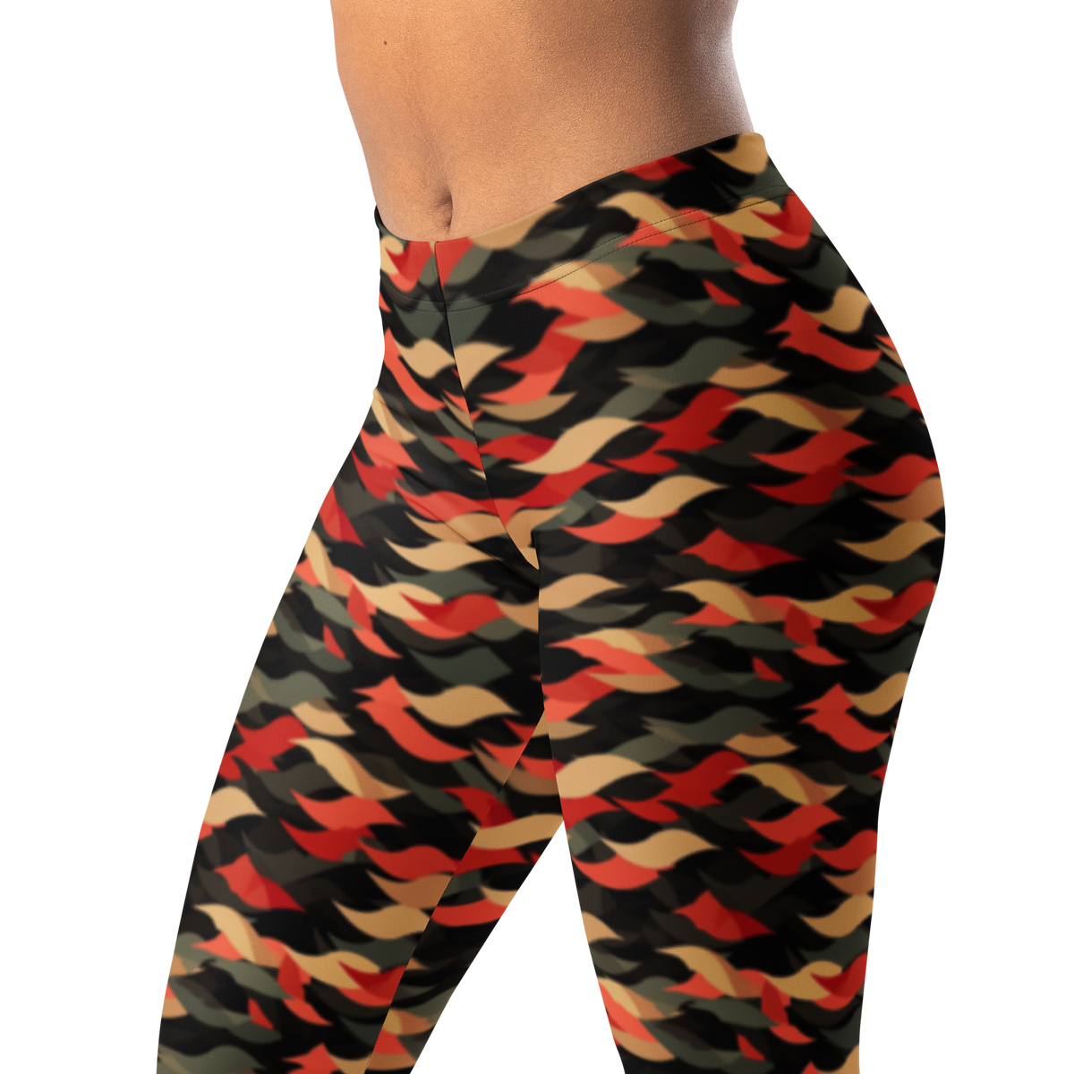 Scale · Scarfhold Palette · 1 mid-rise everyday leggings, waistband and pattern detail.