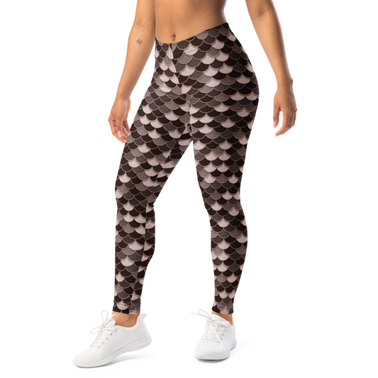 Scallop — Microfield · Chicory Coffee mid-rise everyday leggings, left-front view.