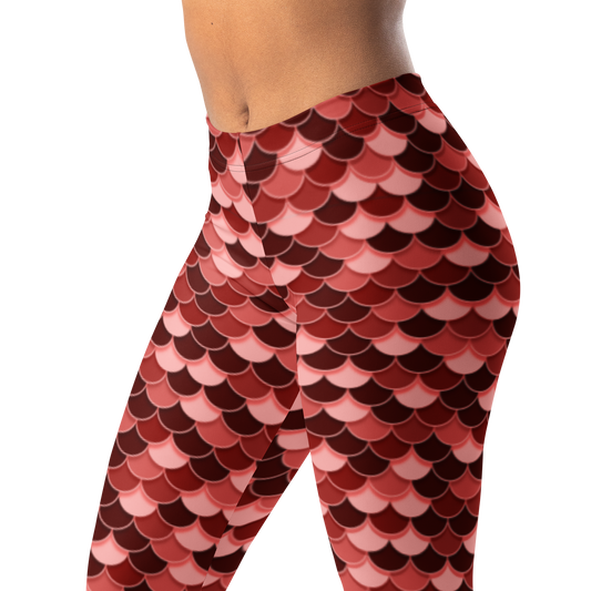 Scallop — Microfield · Molten Lava mid-rise everyday leggings, waistband and pattern detail.