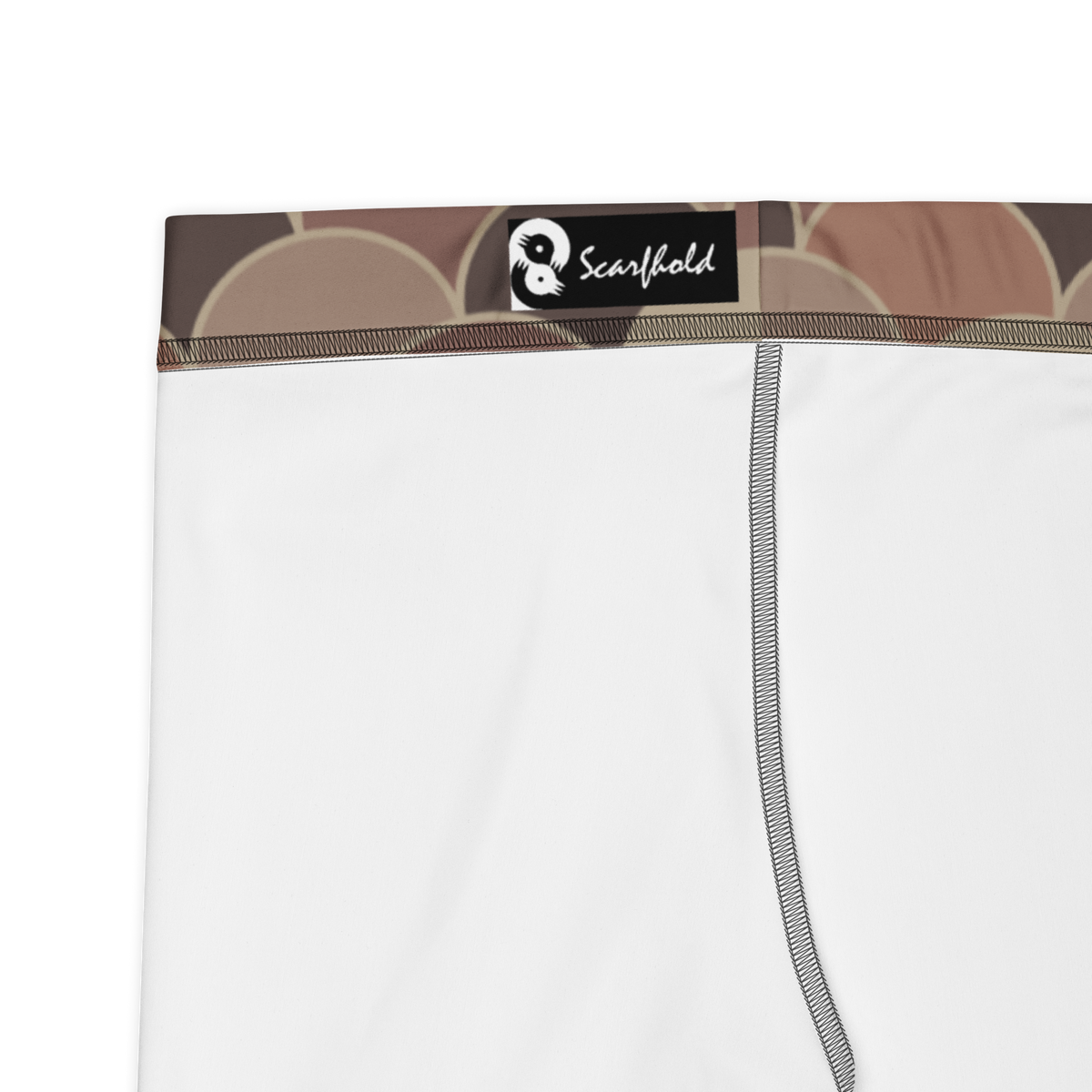 Scallop Relaxed Elegance mid-rise comfort leggings, fabric and construction details.