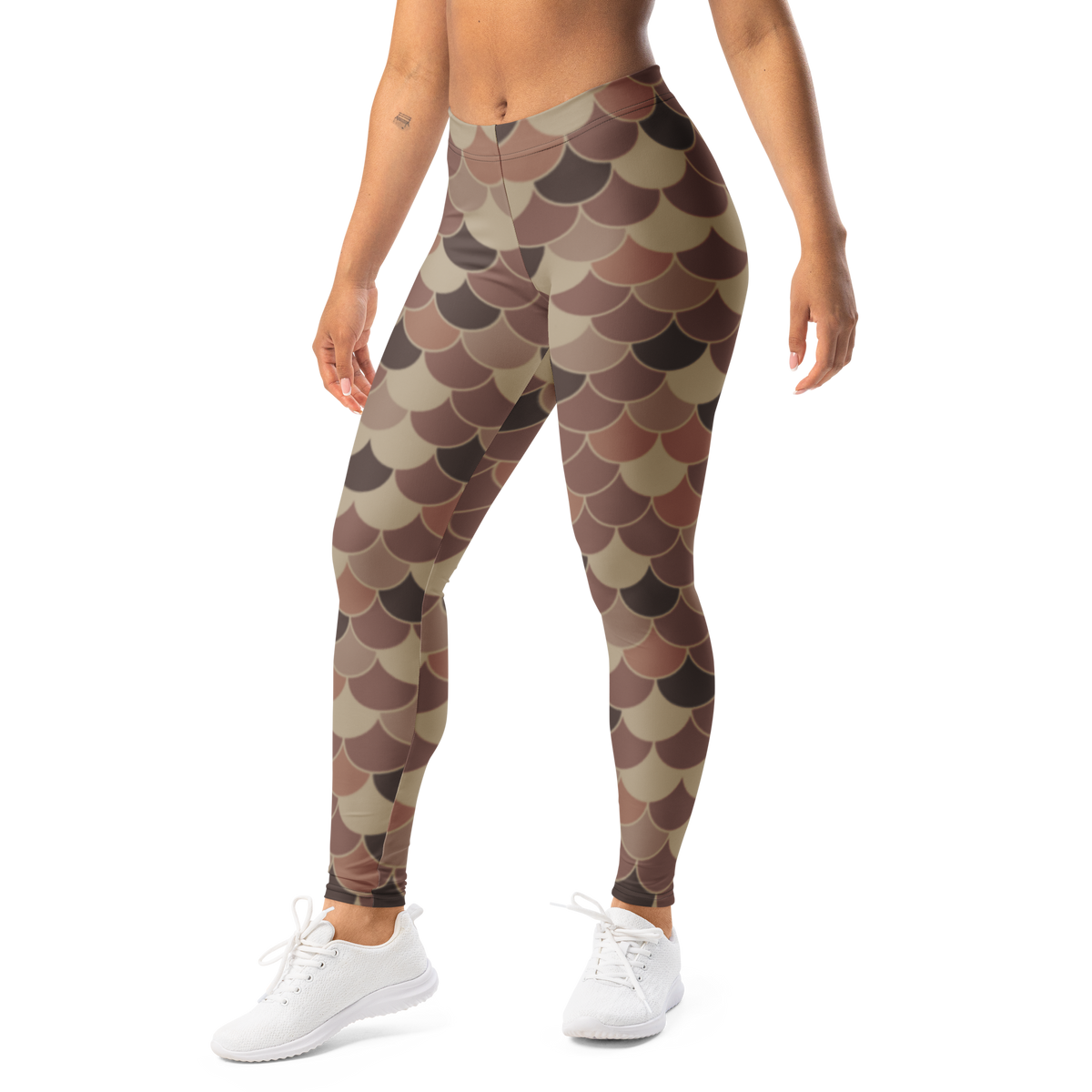 Scallop · Relaxed Elegance mid-rise everyday leggings, left-front view.