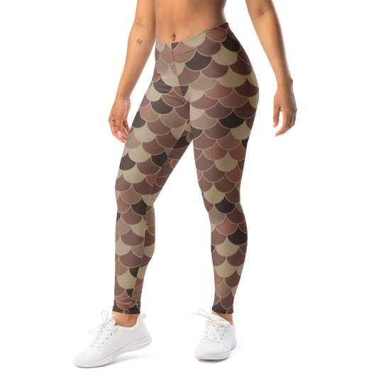 Scallop · Relaxed Elegance mid-rise everyday leggings, left-front view.