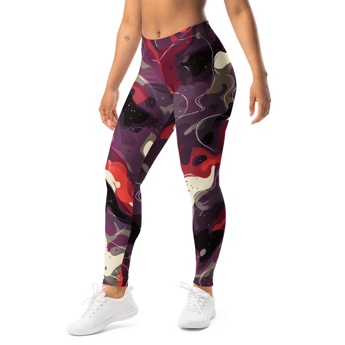 Spatta · Burnished Orchid mid-rise everyday leggings, left-front view.
