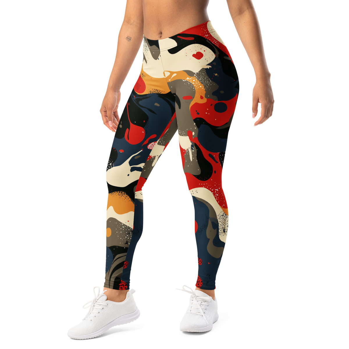 Spatta · Primary Shift mid-rise everyday leggings, left-front view.
