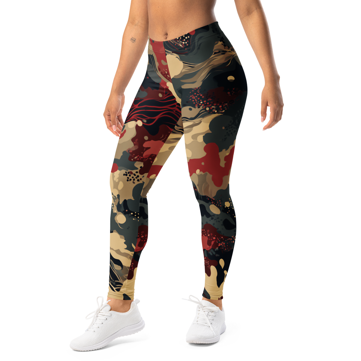 Spatta · Scarfhold Palette mid-rise everyday leggings, left-front view.