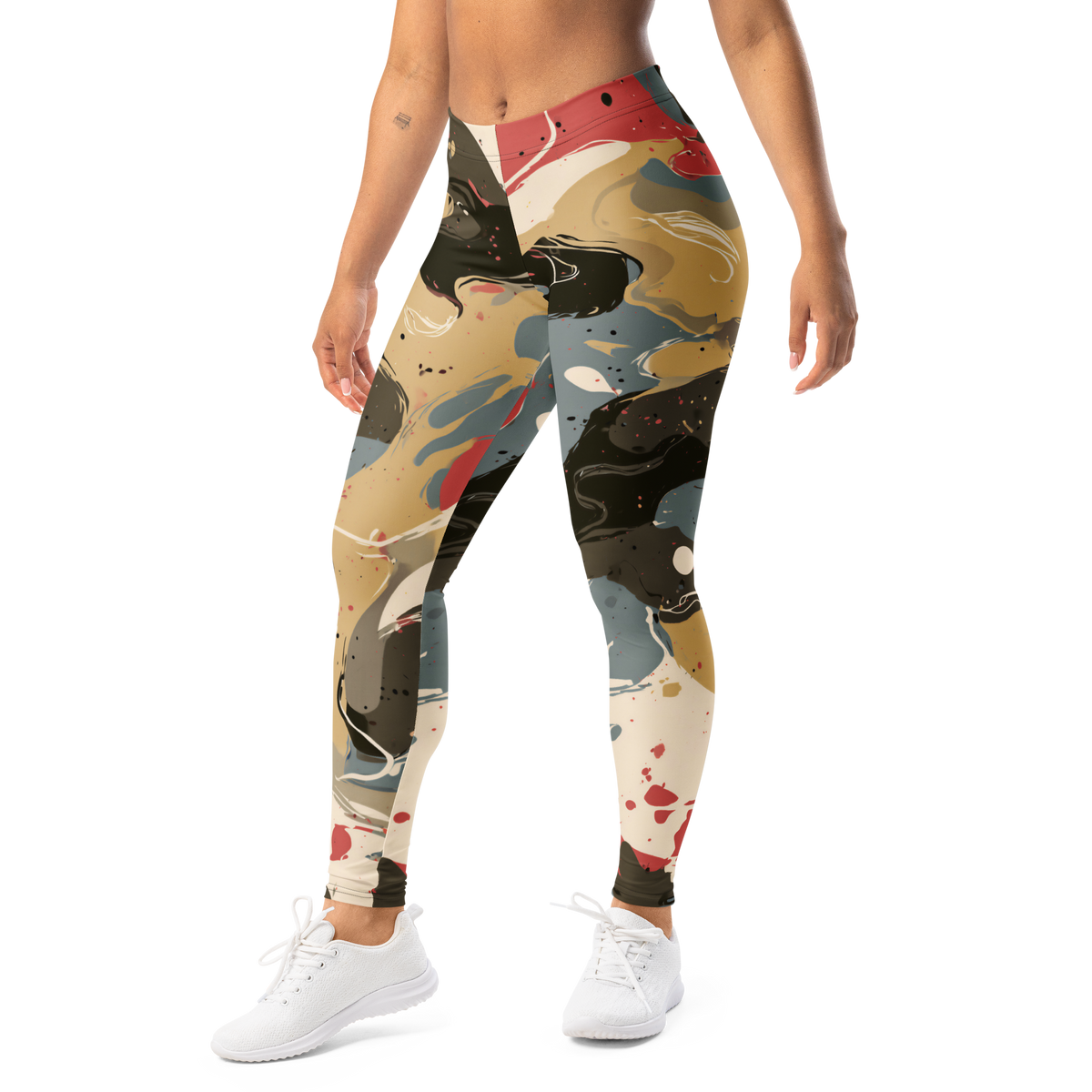 Spatta · Soft Current mid-rise everyday leggings, left-front view.