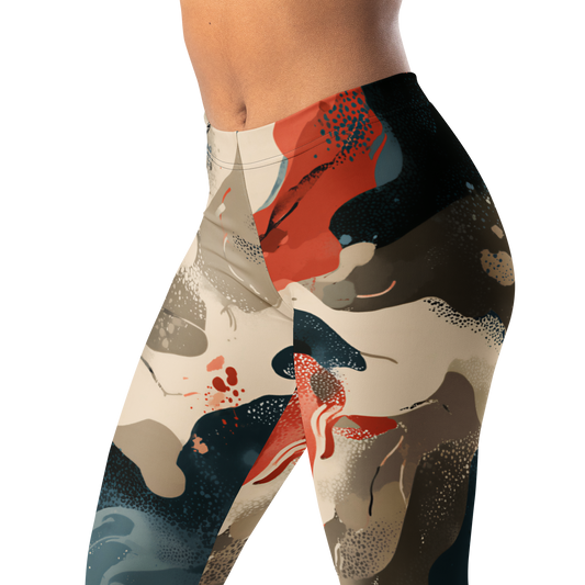 Spatta · Tidal Signal mid-rise everyday leggings, waistband and pattern detail.
