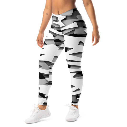 Specto Greyscale mid-rise comfort leggings, left-front view.