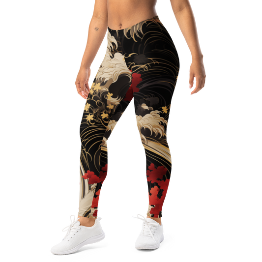 Takai · Scarfhold Palette mid-rise everyday leggings, left-front view.