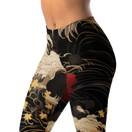 Takai · Scarfhold Palette mid-rise everyday leggings, waistband and pattern detail.