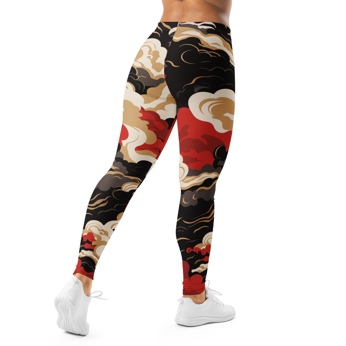 Tempest Scarfhold mid-rise comfort leggings, back view.