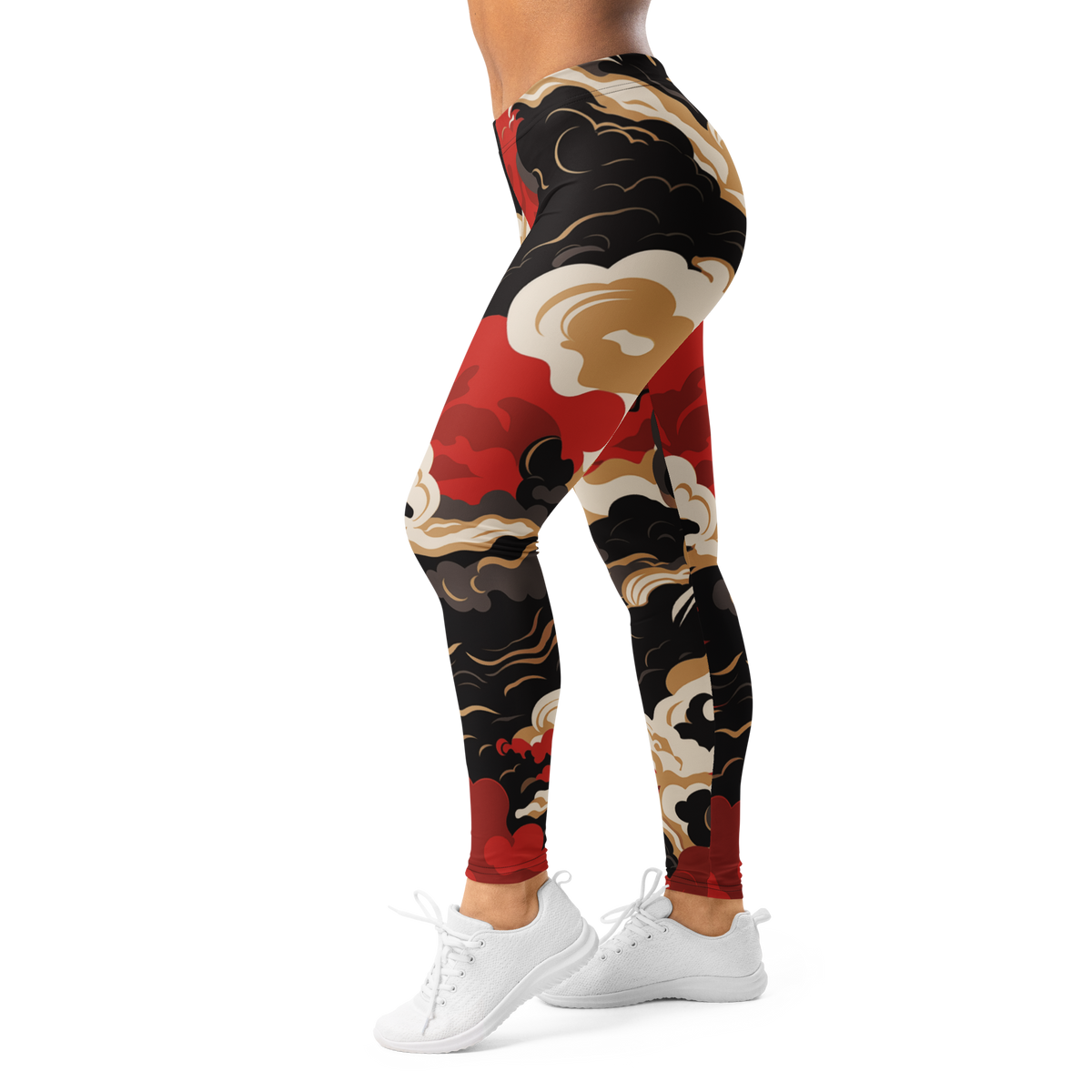 Tempest Scarfhold mid-rise comfort leggings, left-side view.