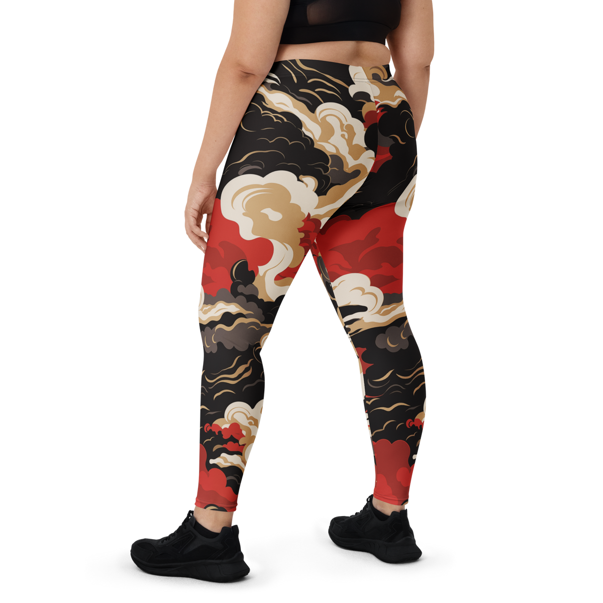 Tempest Scarfhold mid-rise comfort leggings, oversize-fit back view.