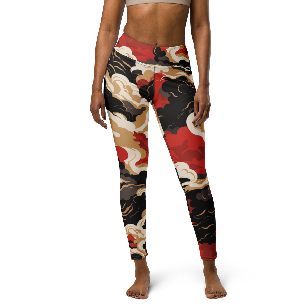 Tempest · Scarfhold Palette high-waisted yoga leggings, front view.