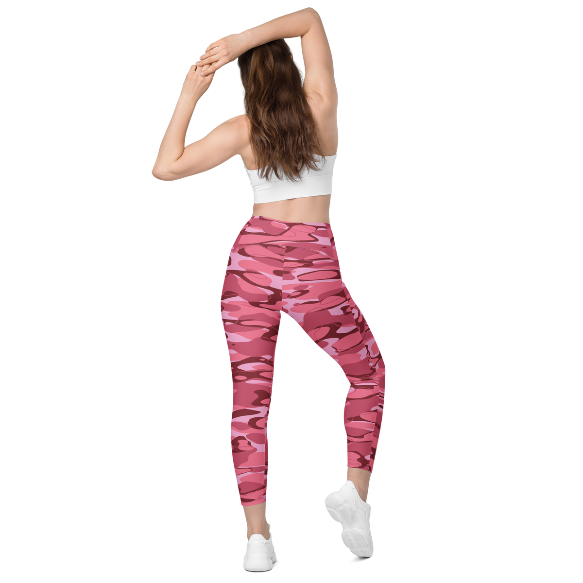 Tideway Deliciousness high-waisted pocket leggings, back view.