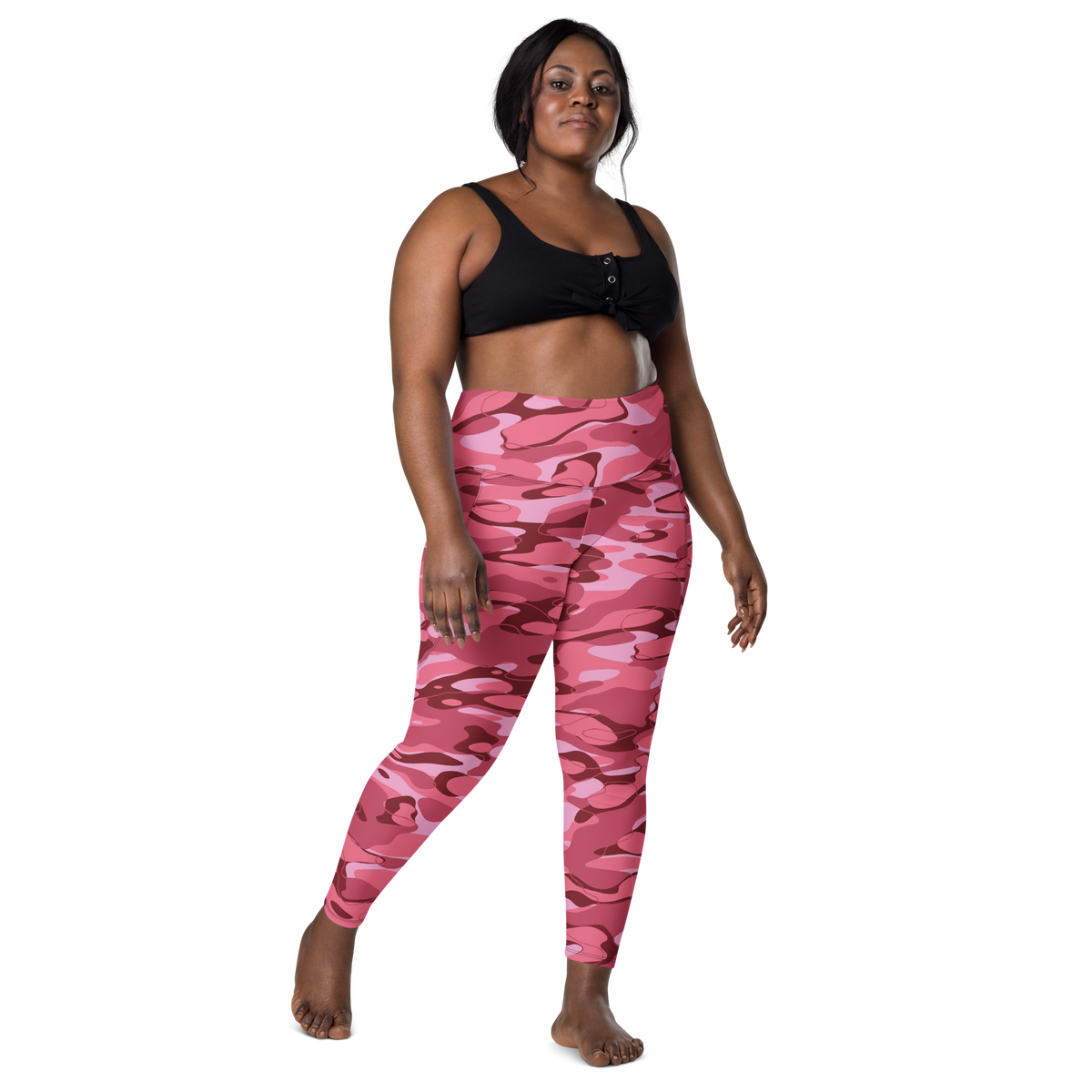 Tideway Deliciousness high-waisted pocket leggings, larger-model front view.
