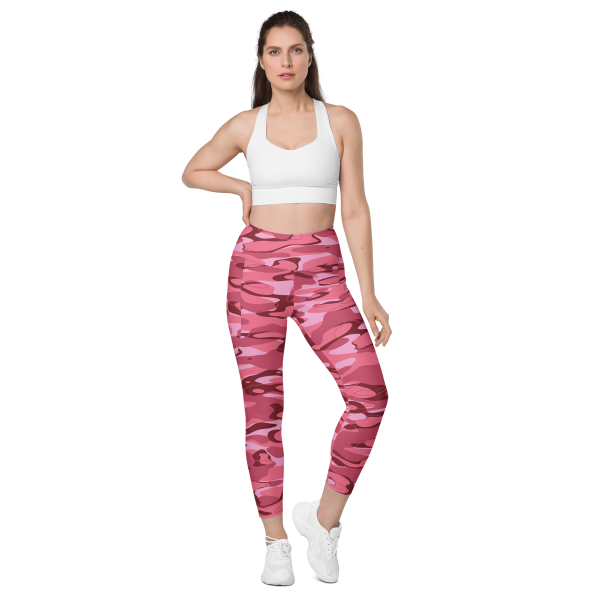 Tideway Deliciousness high-waisted pocket leggings, straight-front view.