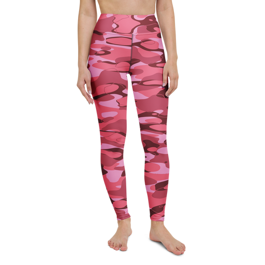 Tideway · Deliciousness high-waisted yoga leggings, straight front view, barefoot.