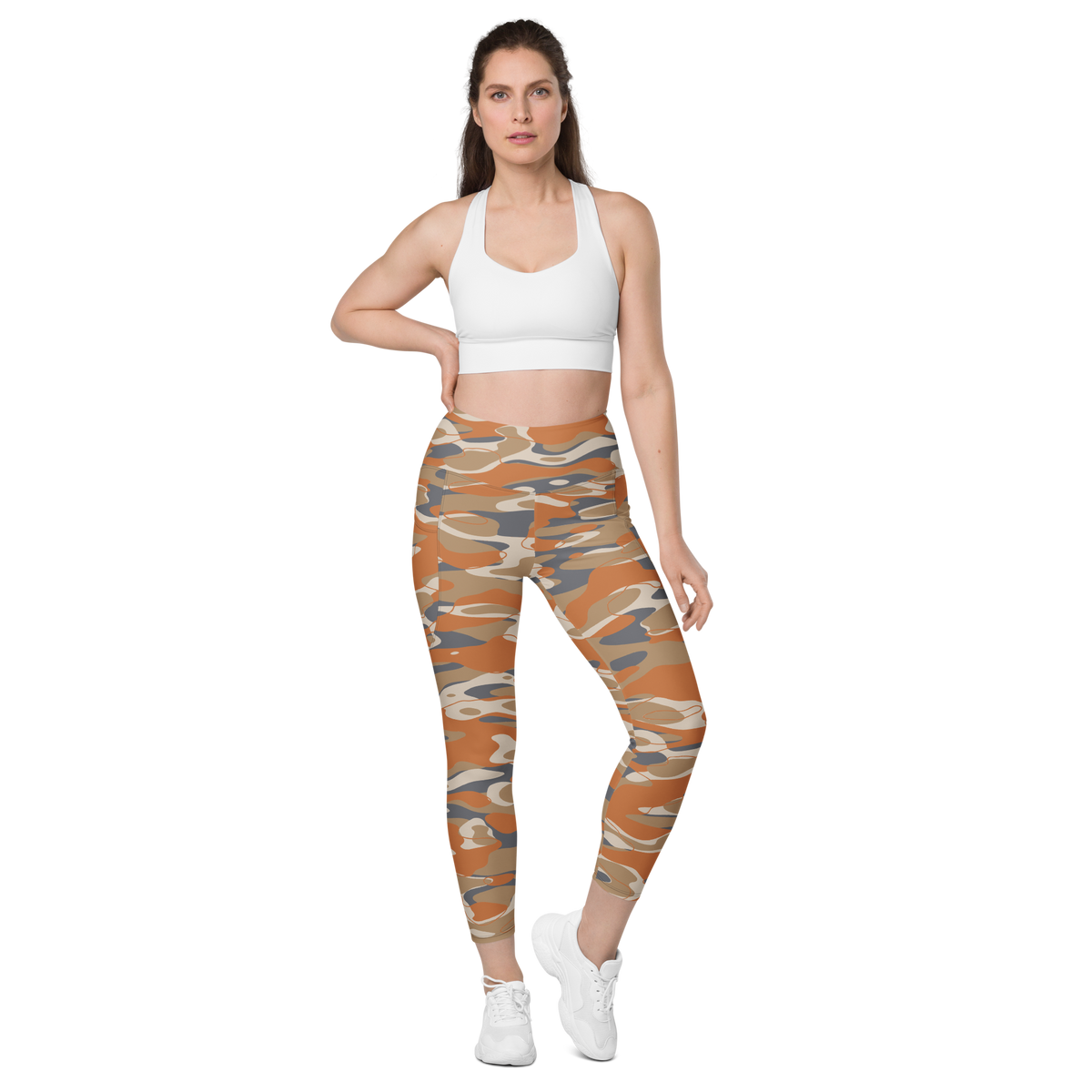 Tideway Fall & Autumn 1 high-waisted pocket leggings, straight-front view.