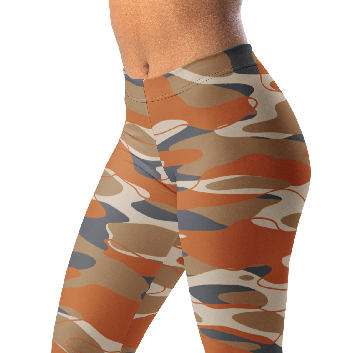 Tideway Fall 1 mid-rise comfort leggings, waistband and pattern detail.