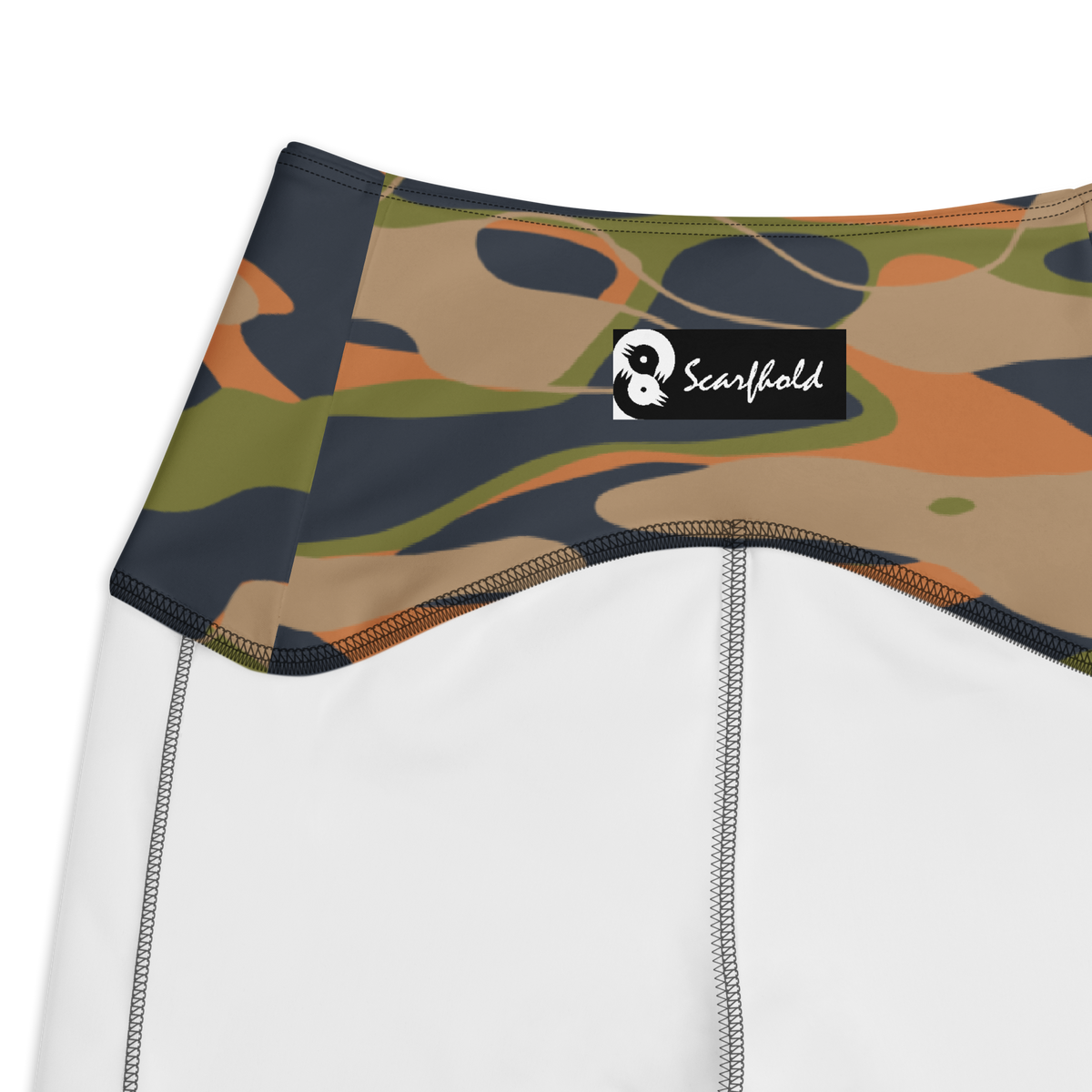 Tideway Fall & Autumn 2 high-waisted pocket leggings, inside-label and construction detail.