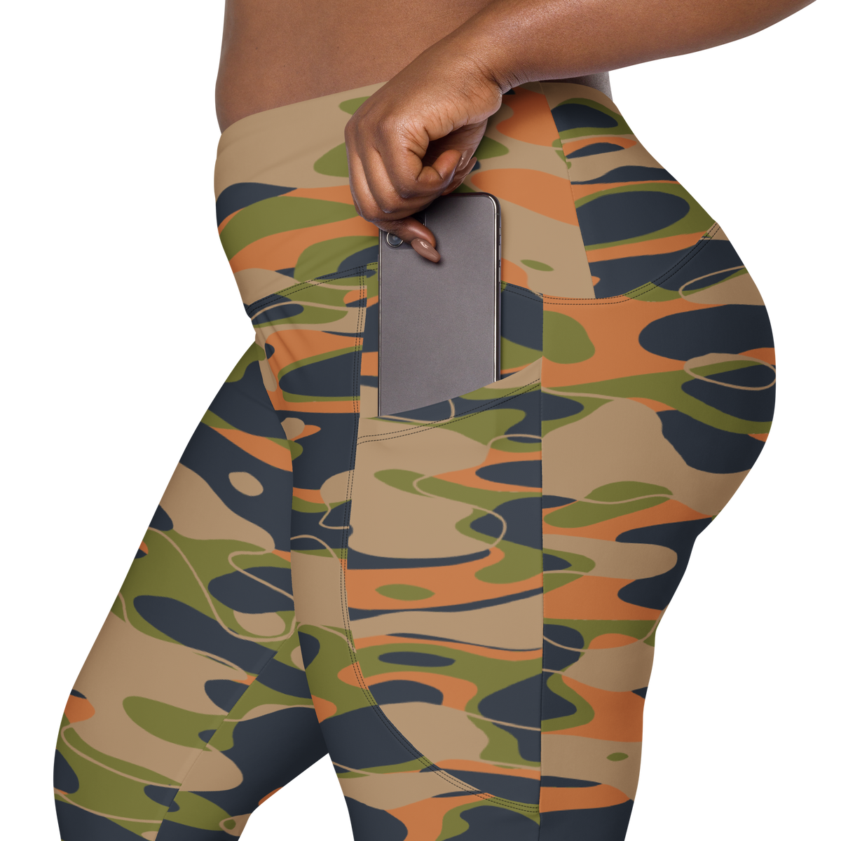 Tideway Fall & Autumn 2 high-waisted pocket leggings, rear pocket detail.