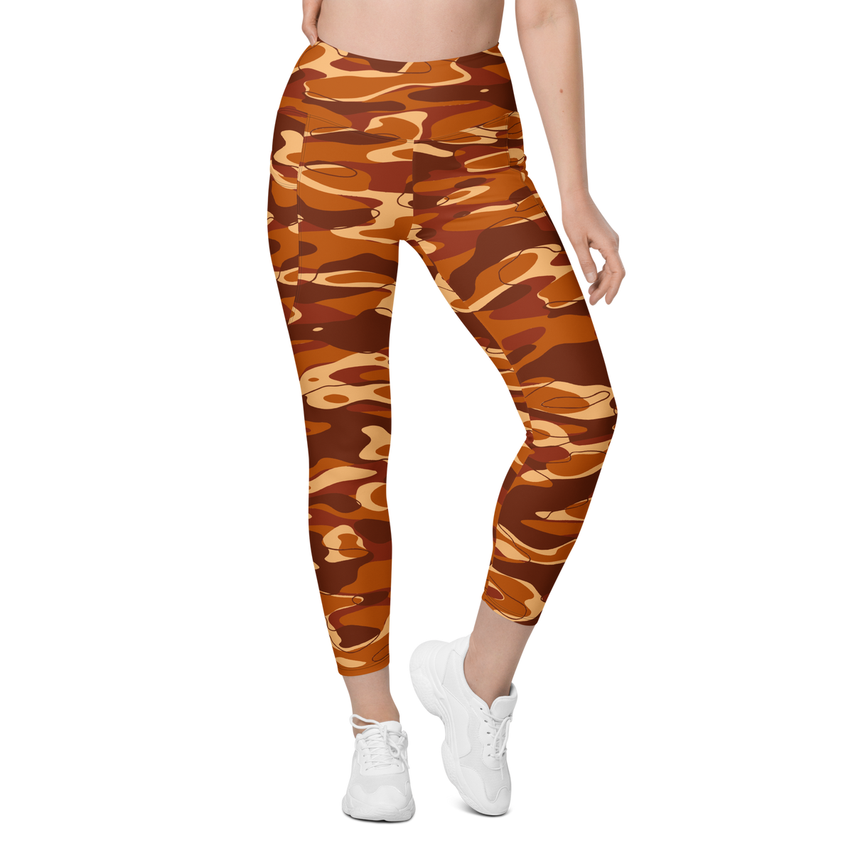 Tideway Fall & Autumn 3 high-waisted pocket leggings, front view.