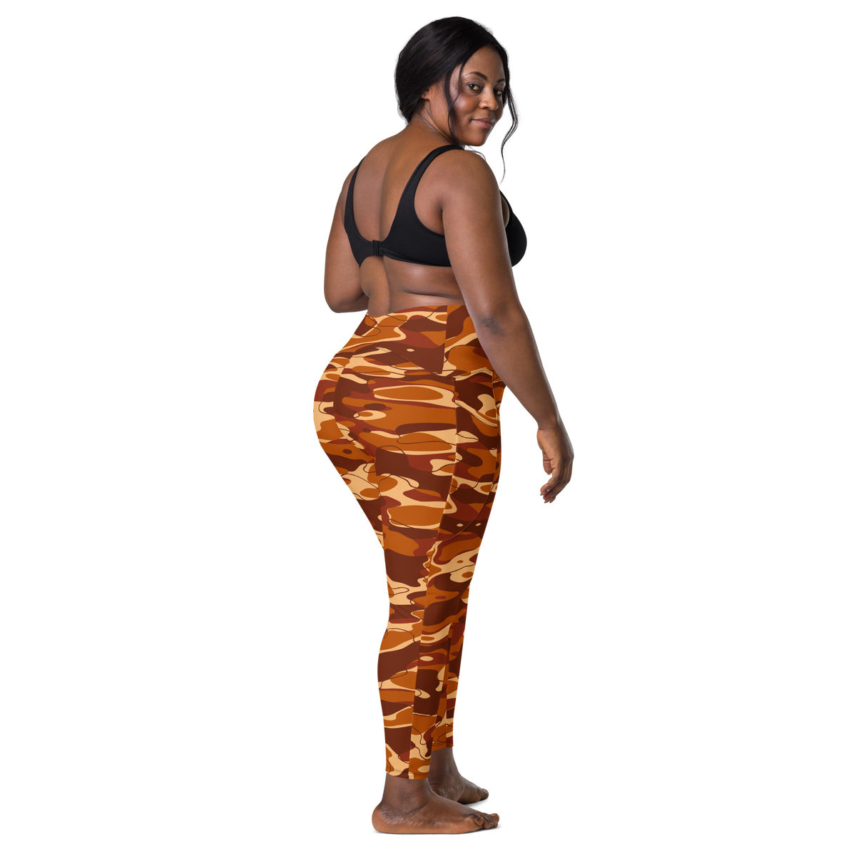 Tideway Fall & Autumn 3 high-waisted pocket leggings, larger-model back view.