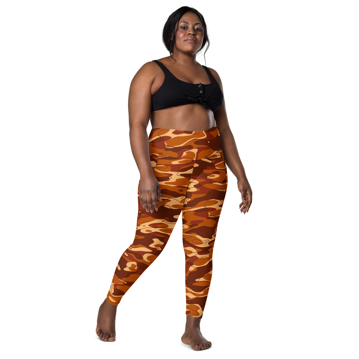 Tideway Fall & Autumn 3 high-waisted pocket leggings, larger-model front view.