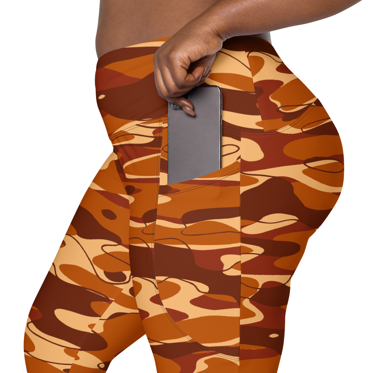 Tideway Fall & Autumn 3 high-waisted pocket leggings, rear pocket detail.