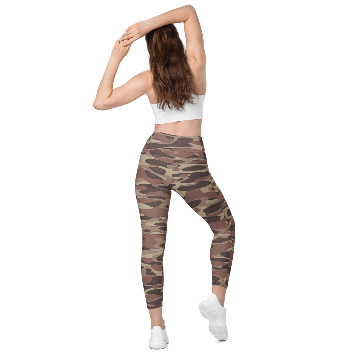 Tideway Relaxed Elegance 1 high-waisted pocket leggings, back view.