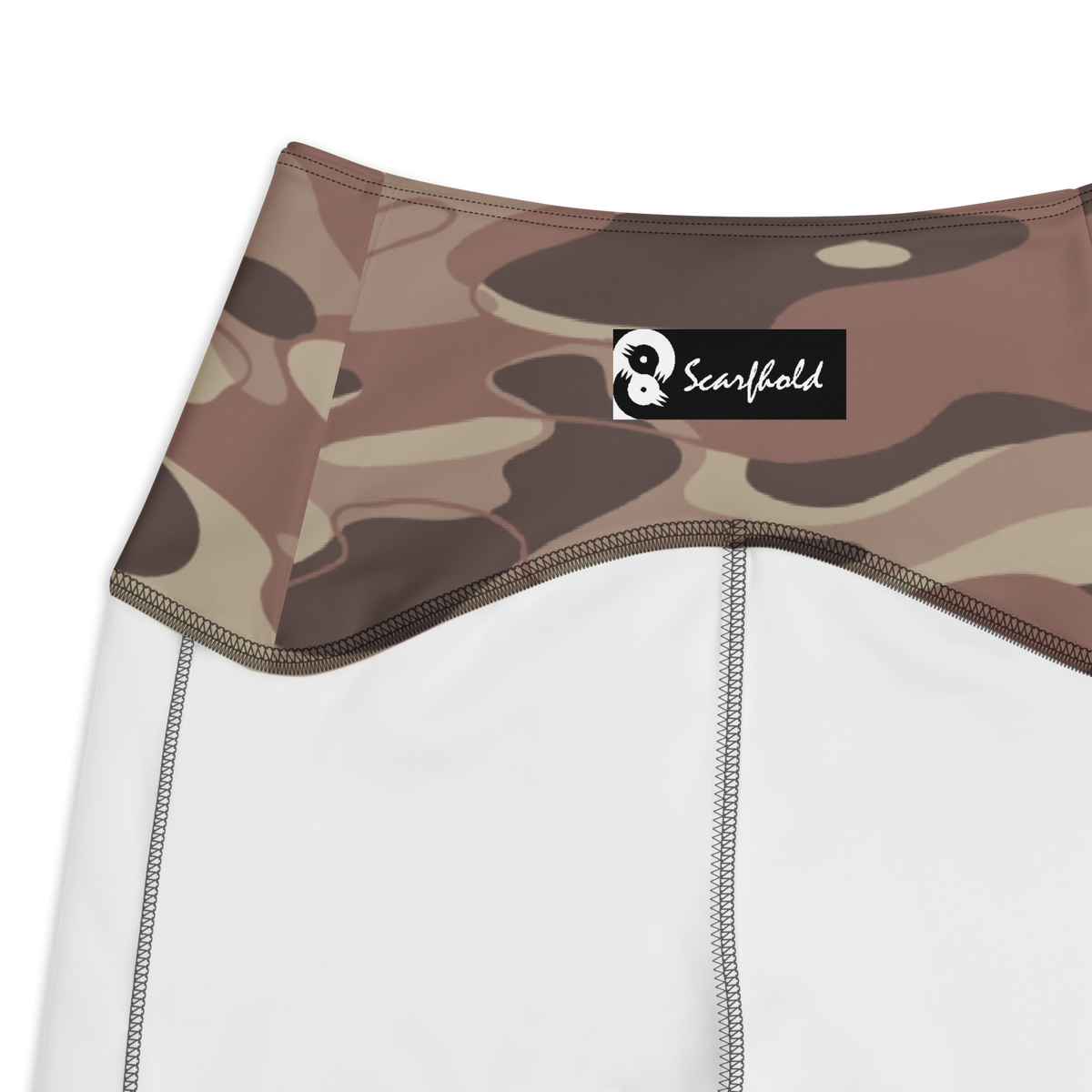 Tideway Relaxed Elegance 1 high-waisted pocket leggings, inside-label and construction detail.