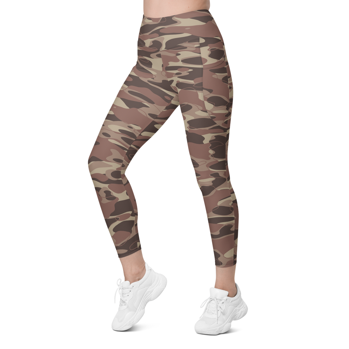 Tideway Relaxed Elegance 1 high-waisted pocket leggings, left-front view.