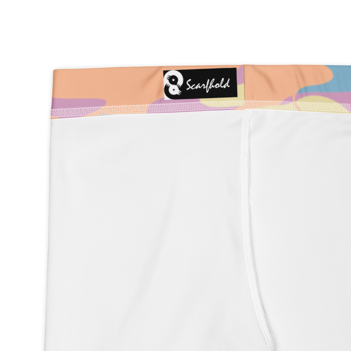 Tideway Spring Meadow mid-rise comfort leggings, fabric and construction details.