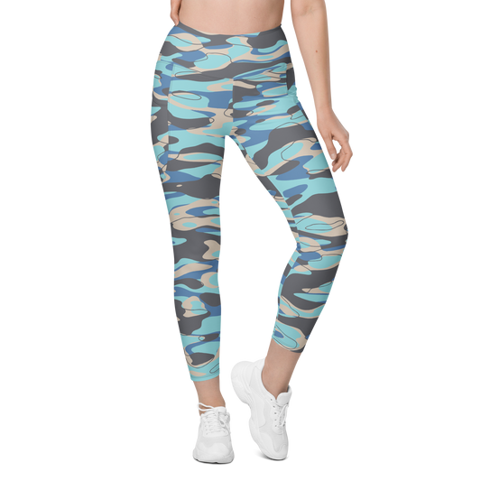 Tideway Winter high-waisted pocket leggings, front view.