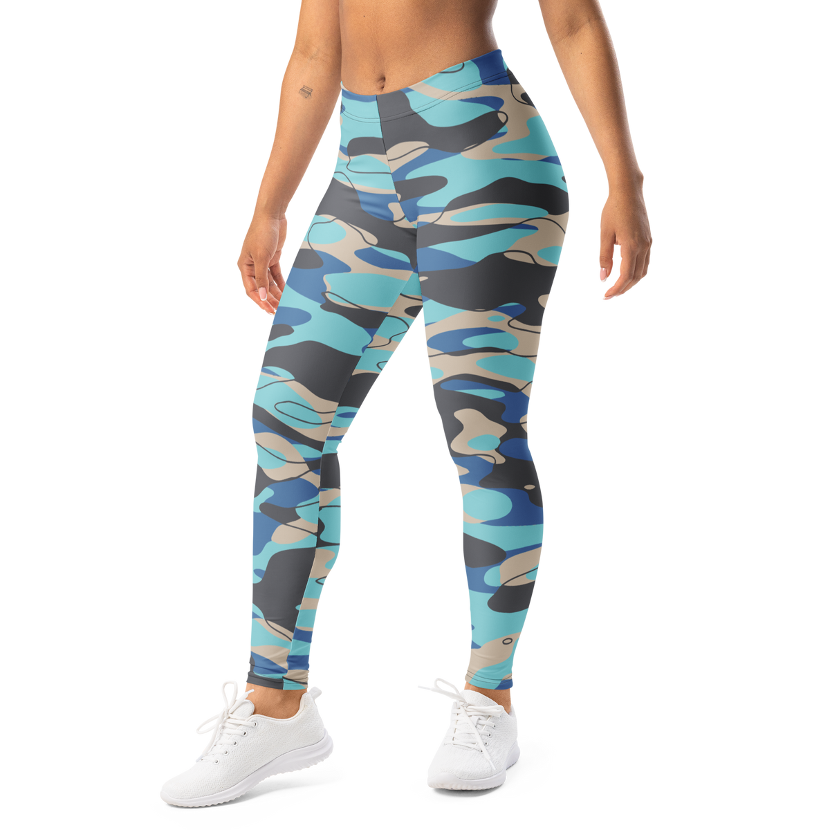 Tideway Winter mid-rise comfort leggings, left-front view.