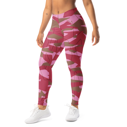 Timbre · Deliciousness · 3 mid-rise everyday leggings, left-front view.