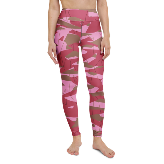 Timbre · Deliciousness high-waisted yoga leggings, straight front view, barefoot.