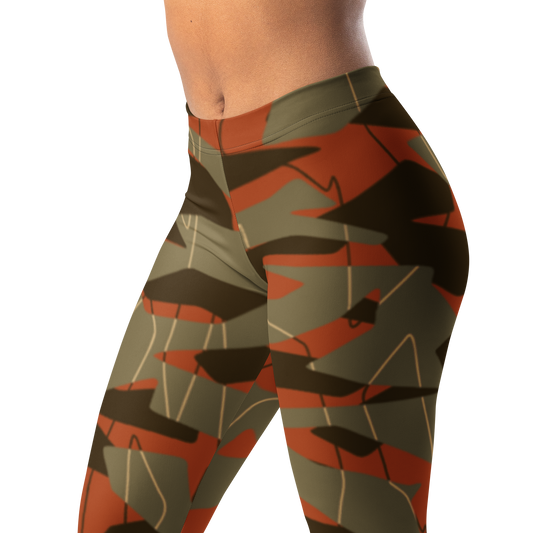 Timbre · Fall & Autumn mid-rise everyday leggings, waistband and pattern detail.