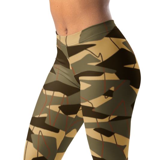 Timbre mid-rise everyday leggings, waistband and pattern detail.
